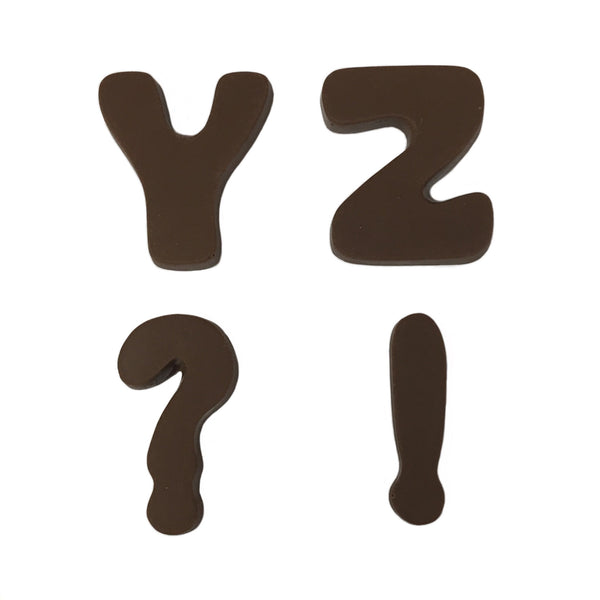 Medium Bubble Letter Y, Z, !, ?